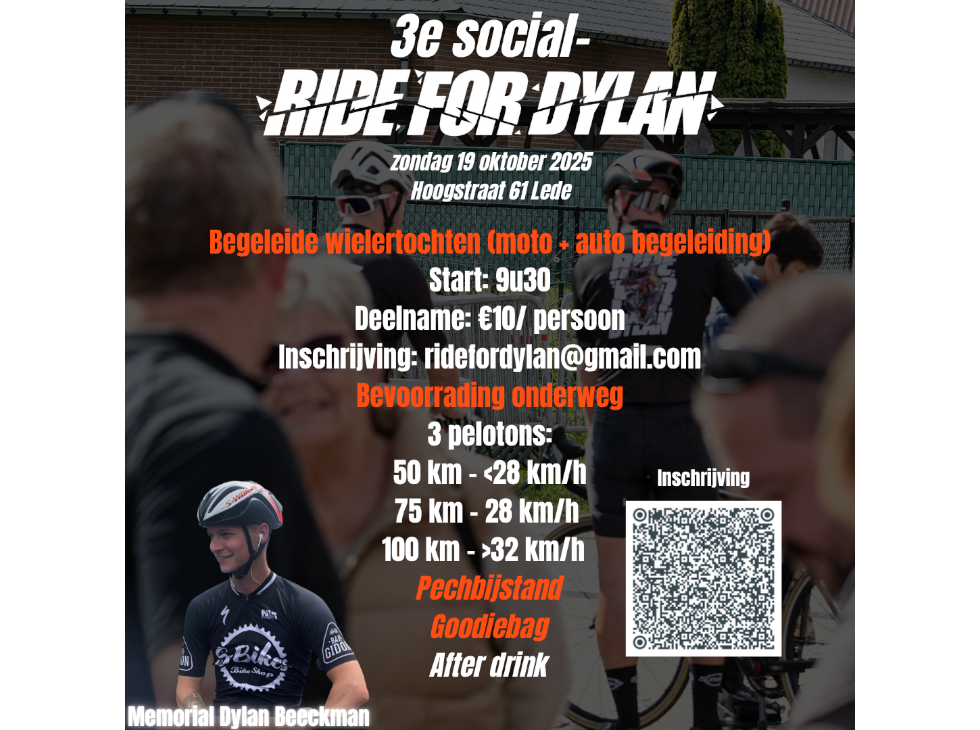 Nieuwsafbeelding Ride for Dylan – 19 oktober 2025